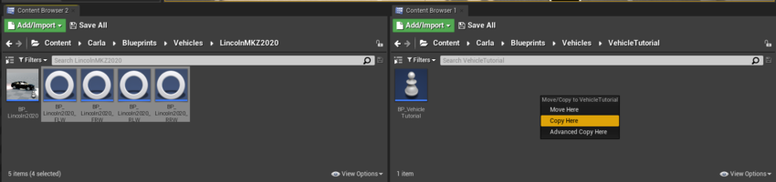 Copy wheel blueprints